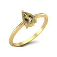 thumbnail image 1 of Lemon Quartz 6x4mm Pear Shape 925 Sterling Silver Gold Vermeil Mother's Day Gift Ring, 1 of 4