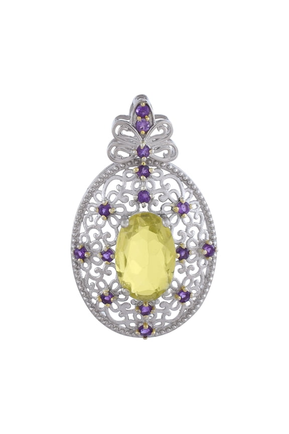 Lemon Quartz Gemstone Pendant