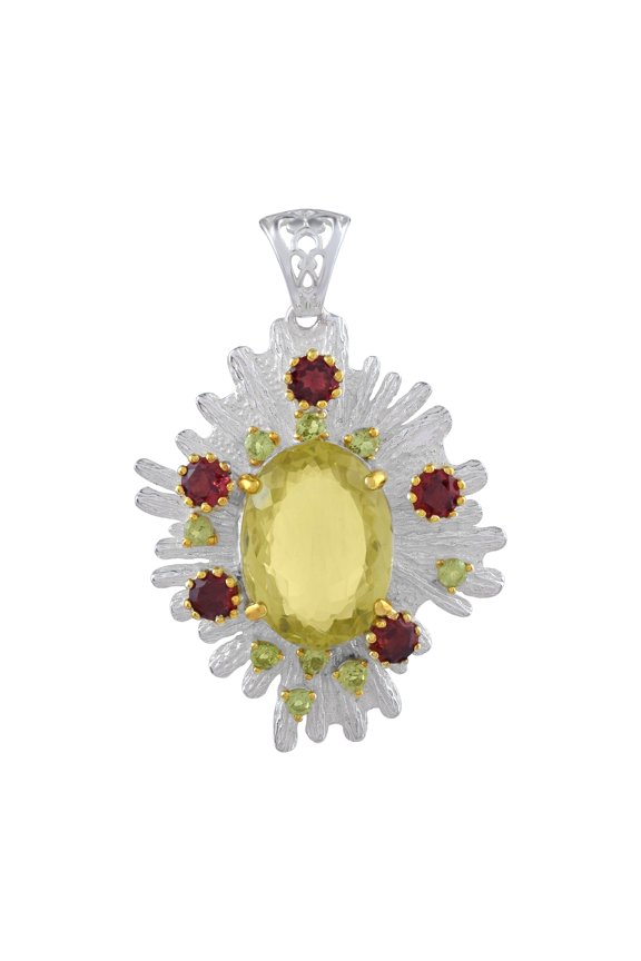 Lemon Quartz Gemstone Pendant