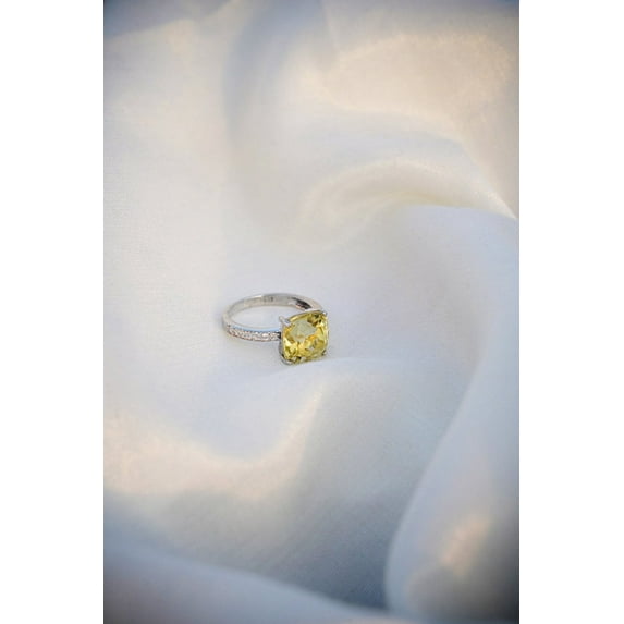 Lemon Quartz Ring, Lemon Quartz Sterling Silver Ring, Gemstone Rings, Handmade Ring, 925 Solid Sterling Silver, Gifting Ideas.