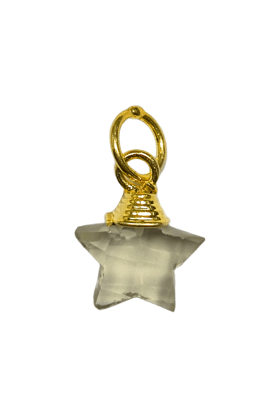 Lemon Quartz Star Pendant, February Birthstone Jewelry, Healing Crystal Pendant, Gift For Her