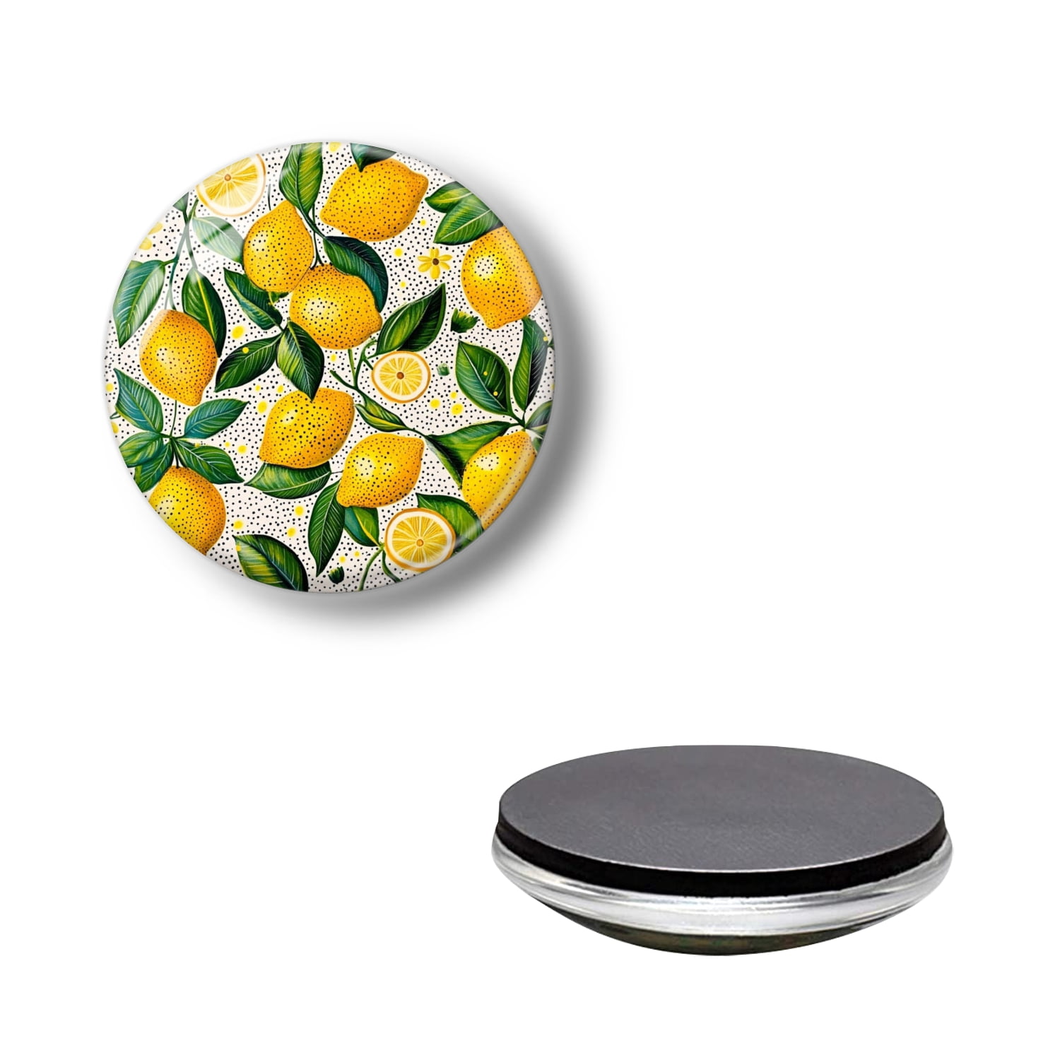Lemon Magnets Lemon Refrigerator Magnets Strong Fridge Sticker, Lemons with Leaves ...
