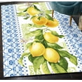 thumbnail image 1 of Lemon Rug, Blue Rugs, Yellow Rug, Modern Rug, Bath Rug, Hallway Rug, Kitchen Rug, Bridesmaid Gift, Pet Friendly Rug, Yellow Rug, Summer Rug, 5.2'x7.5' - 160x230 cm, 1 of 4