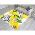 thumbnail image 1 of Lemon Rug, Summer Rug, Yellow Rugs, Modern Rug, Machine Washable Rug, Colorful Rug, Gift For Her, Indoor Rug, Kitchen Rug, Soft Rug, 2.6'x9.2' - 80x280 cm, 1 of 5