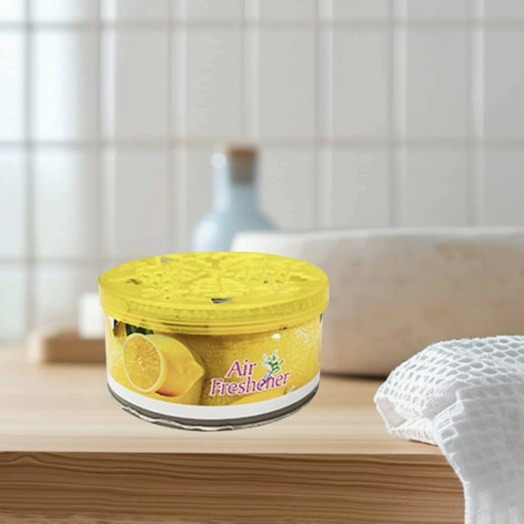 Lemon Scented Air Freshener Cans,Strong Strength Freshener for Large Cars,Gel-Typed Automotive Cup-Holder Air Freshener,Indoor Household Bathroom Aromatherapy Agent,70g