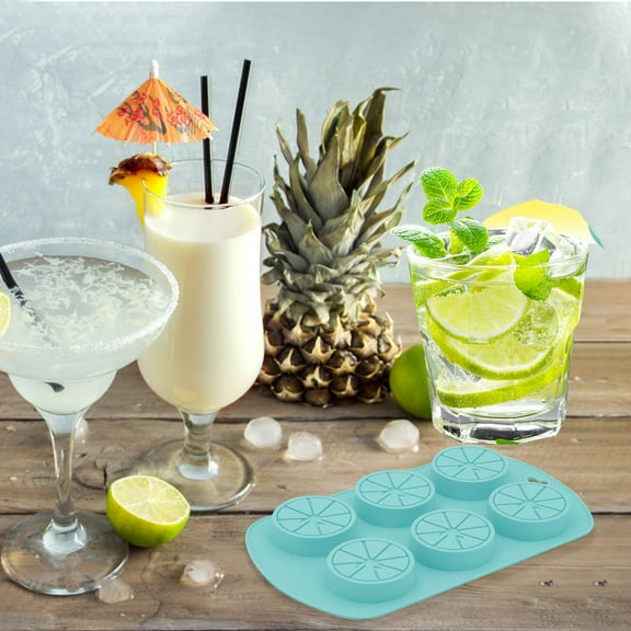 Lemon Shape Silicone Ice Cube Tray, 6-Cavity Non-Stick Mold for Easy Release, BPA-Free Flexible Tray for Ice, Chocolate, Candy, and Desserts, 18.9 x 11.2 x 1.7 cm