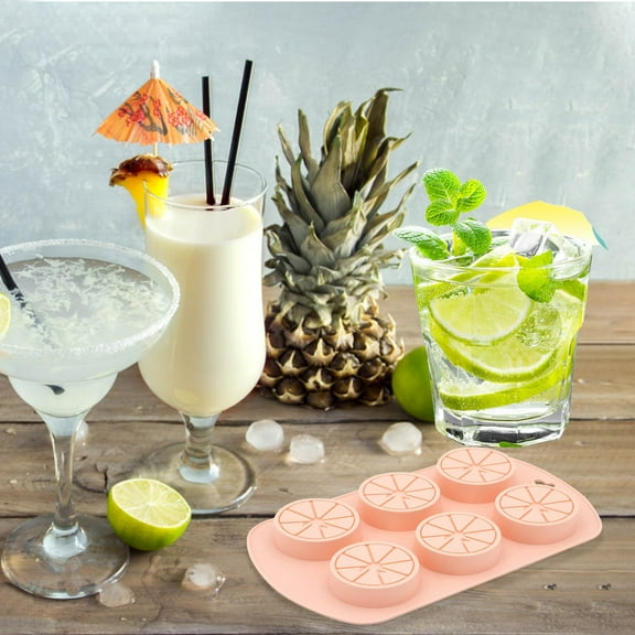 Lemon-Shaped Ice Cube Tray, 6-Cavity Non-Stick Silicone Mold, Easy Demolding Chocolate Candy Maker, Dishwasher Safe Kitchen Tool