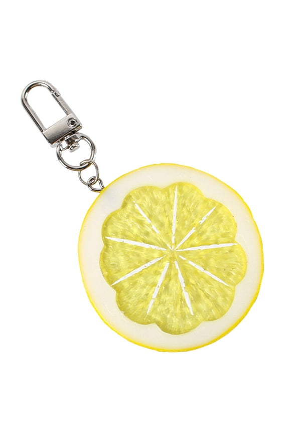 Lemon Shaped Key Chain Creative Fruit Model Keyring Charm Simulation Fruit Keyrings Pendant Handmade Jewelry for Women