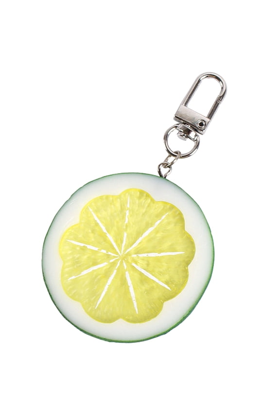 Lemon Shaped Key Chain Creative Fruit Model Keyring Charm Simulation Fruit Keyrings Pendant Handmade Jewelry for Women