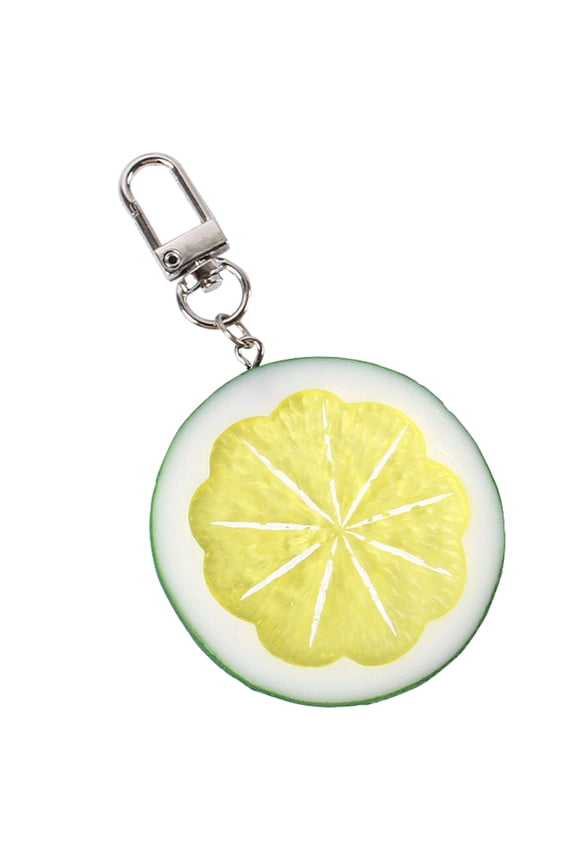 Lemon Shaped Key Chain Creative Fruit Model Keyring Charm Simulation Fruit Keyrings Pendant Handmade Jewelry for Women