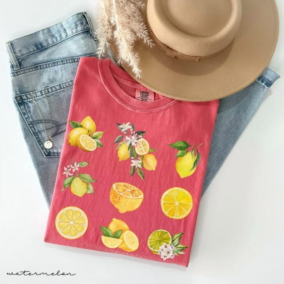 Lemon Shirt, Aesthetic Fruit Shirt, Fruit Shirt, Vintage Shirt, Graphic Shirt, Graphic T For Women, Gift For Her, Summer Tee