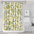 thumbnail image 1 of Lemon Shower Curtain,Green Leaves Plant Design Shower Curtain,Lemon Bathroom Decor,Cloth Fabric Bathroom Decor Set with 12 Hooks,Waterproof Fabric Bathroom Shower Curtain 72x72 Inches, 1 of 6