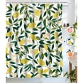 thumbnail image 1 of Lemon Shower Curtains, Allover Fruits Shower Curtain Green Leaves Plant Design Waterproof Fabric Bathroom Shower Curtain Set with 12 Hooks, Green Yellow 72"×72", 1 of 6