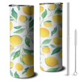 thumbnail image 1 of Lemon Skinny Tumbler with Lid Straw Double Wall Travel Cups Decorative Thermal Insulated 20 oz Coffee Mug for Spring Summer Camping Outdoor, 1 of 7
