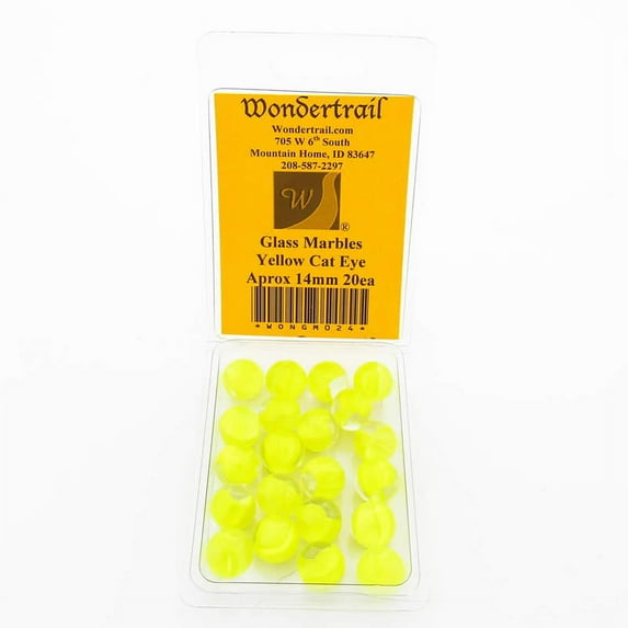 Lemon Slice Cat Eye 14mm Glass Marbles Pack of 20