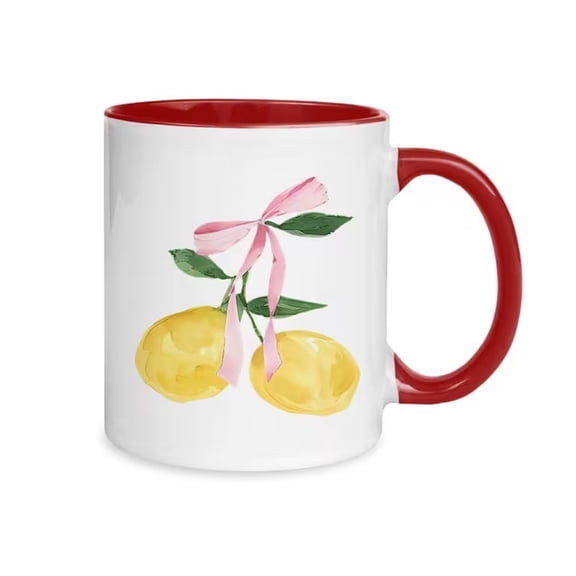 Lemon Slice Ceramic Mug - Cheerful Drinkware for Home, Office, and Parties