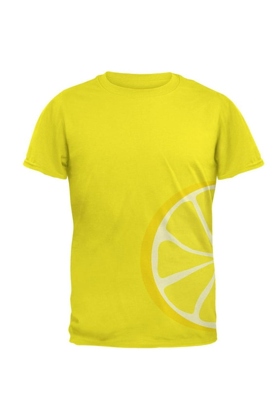 Lemon Slice Costume Mens T Shirt Bright Yellow MD