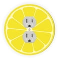 thumbnail image 1 of Lemon Slice Design - Round Light Switch Plate Cover - Outlet Cover, 1 of 1