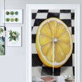 thumbnail image 1 of Lemon Slice On Checkered Background Door Curtain Nordic Living Room DoorCurtain Porch Partition Curtain Kitchen Rative Half Curtain, 1 of 4