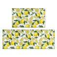 thumbnail image 1 of Lemon and Slice White Pattern Anti Fatigue Kitchen Rugs Set Of 2, Non Slip Washable Decorative Floor Mats for Kitchen Sink Laundry, 17"x30" and 17"x47", 1 of 6