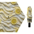 thumbnail image 1 of Lemon Slice and Cream Compact Sun Umbrella Windproof Travel Umbrellas for Rain Strong Portable UV Protection, 1 of 8