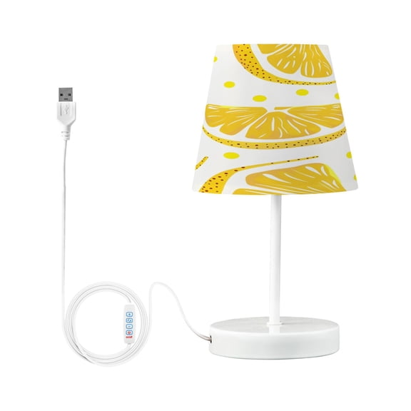 Lemon Slice and Polk Dot Desk Lamp LED Table Nightstand Lamps with 3 Color Temperatures for Home Bedroom Living Room Decor 6x11