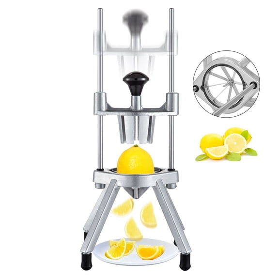 Lemon Slicer 8 Wedge, Commercial Fruit Cutter - Stainless Steel Lime & Citrus Wedger for Bar, Restaurant, Kitchen