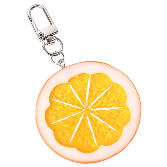 Lemon Slices Chain Resin Fruit Model Funny Keyring Simulated Fruits Keychain Pendant Bag Charm Stylish Jewelry