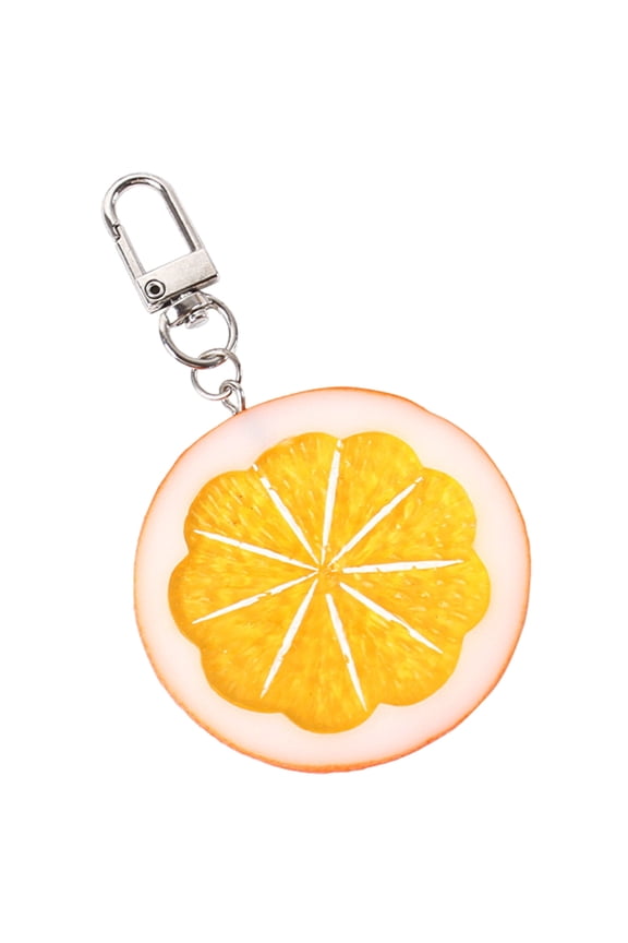 Lemon Slices Chain Resin Fruit Model Funny Keyring Simulated Fruits Keychain Pendant Bag Charm Stylish Jewelry
