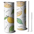 thumbnail image 1 of Lemon Slices Coffee Tumbler with Lid Straw Stainless Steel Coffee Travel Mug Decorative 20 oz Tumbler for Spring Summer Camping Outdoor, 1 of 7
