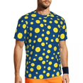 thumbnail image 1 of Lemon Slices Gym T Shirt Blue Stripes Print Harajuku T Shirts Men Streetwear Tee Shirt Bea, 1 of 5
