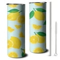 thumbnail image 1 of Lemon Slim Tumbler with Lid Straw Stainless Steel Travel Mug Modern Tumbler 20 oz for Spring Summer Birthday Christmas, 1 of 7