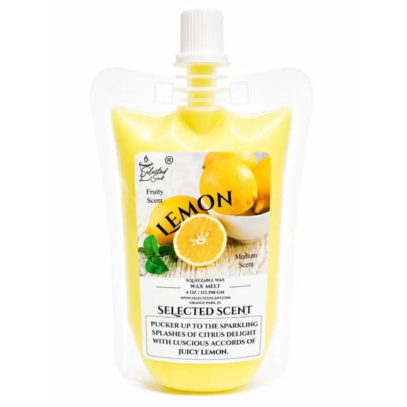 Lemon Squeezable Wax Melt Long Lasting Lemon Fragrance (4Ounces)