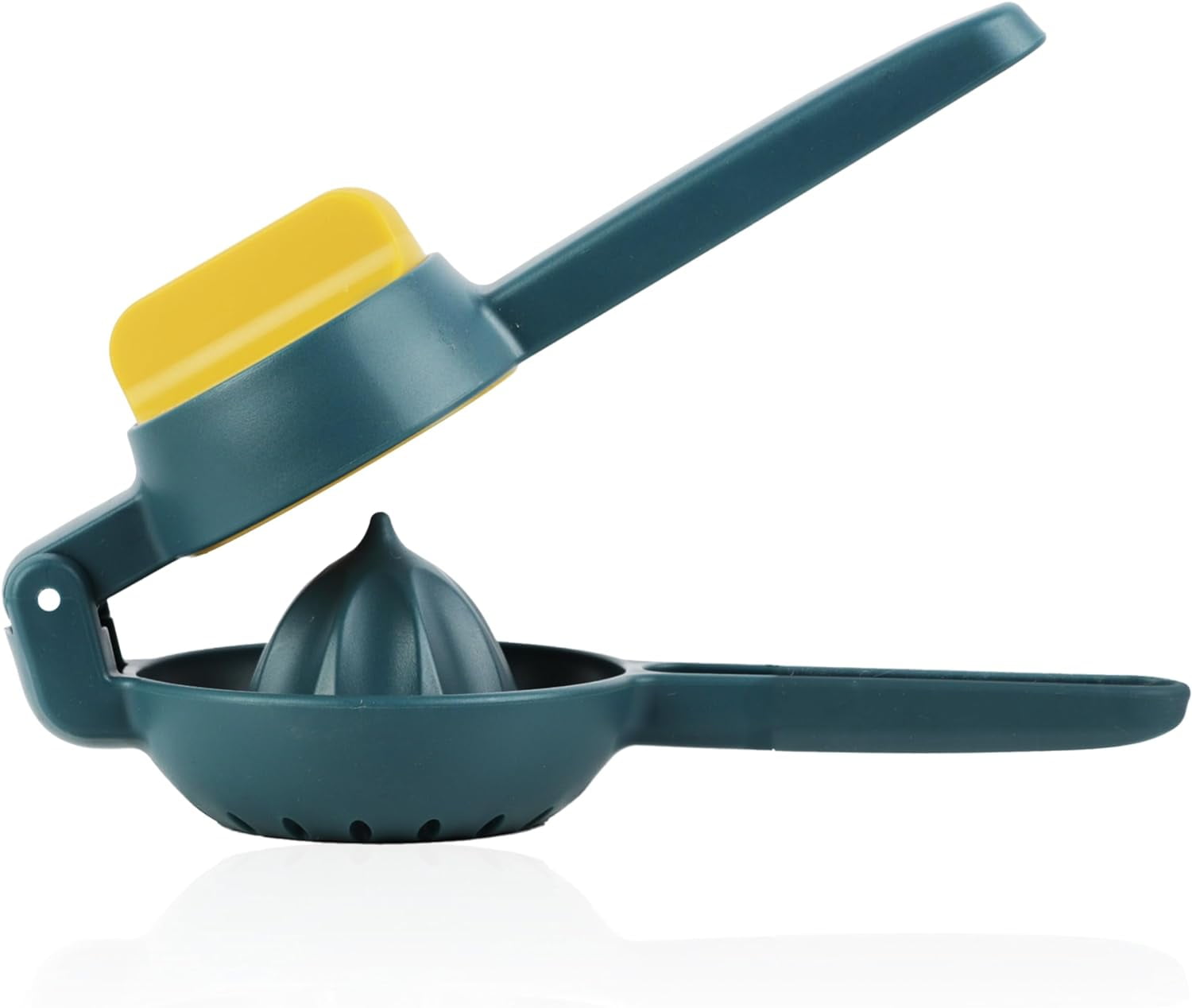 Blue and Yellow Manual Citrus Juicer with Rotating Head