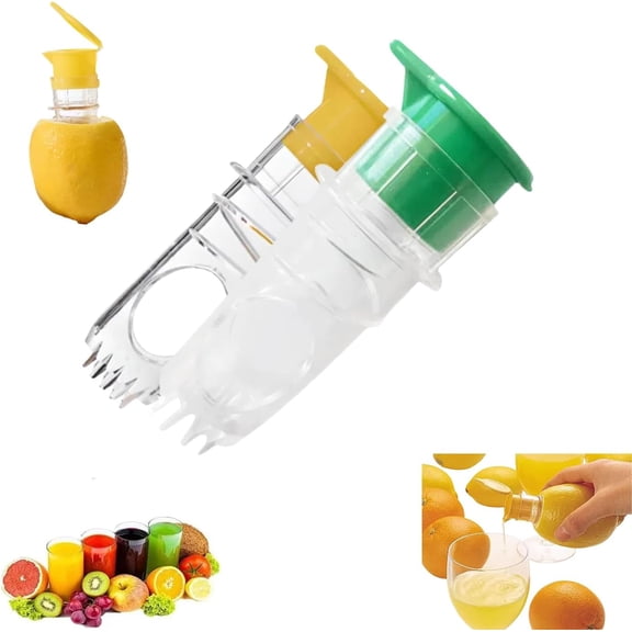 Lemon Squeezer 2025 New Screw Top Manual Citrus Juicer Portable Lemon Juicer With Lid Handheld Lemon Press Ideals For Cocktails Drinks And Cooking. (Yellow + Green)