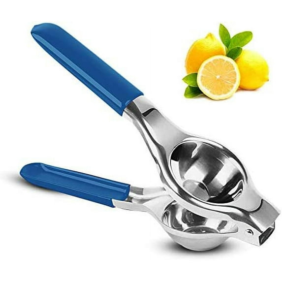 Lemon Squeezer, Manual Lemon Squeezers,Juice Extractor Single Press Hand Lime Citrus Fruit Juicer, Non Slip And Dishwasher Safe - Multicolor Medium Blue