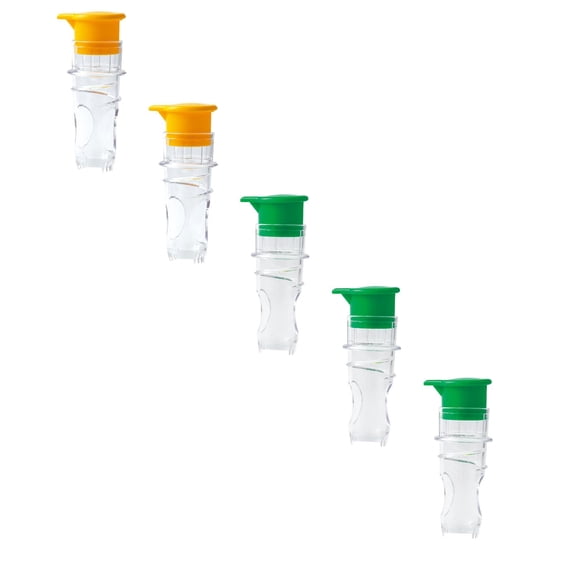 Lemon Squeezer Screw Top 5-Pack, Manual Citrus Juicer with Lid & Filter – BPA-Free Lime Juicer for Lemon/Orange, Easy to Use & Clean, Portable Juice Extractor for Cocktails, Drinks, Cooking & BBQ