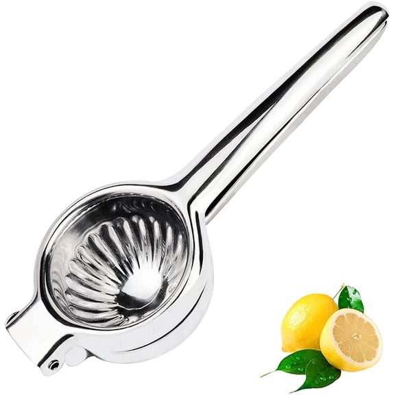 Lemon Squeezer Stainless Steel Hand Press Juicer Manual Citrus Squeezer for Juicing Lemon  Limes, Oranges,Vegetables,Non-Slip Grip Design (Medium)