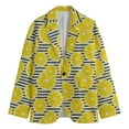 thumbnail image 1 of Lemon Striped Pattern Print Men'S Blazer, Food Lover Fun Novelty Blazer, 1 of 4