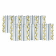 thumbnail image 1 of Lemon Striped Valances for Windows, Yellow Fruit Blue White Geometric Light Filtering Kitchen Curtains, Rod Pocket Window Valance Curtains for Living Room Bedroom, 42" W x 12" L, 2 Panels, 1 of 9