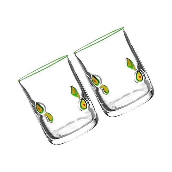Lemon Styles juices Glasses Set Of 2 Sturdy 14oz Capacity Clear Barwares Suitable For Daily Use Event Styling