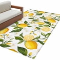 thumbnail image 1 of Lemon Summer Area&nbsp;Rug 4x6ft Floral Lemon Yellow Green Non-Slip&nbsp;Washable Square&nbsp;Rugs Soft Felt Indoor Floor Mat for Bedroom Kitchen Living Room Bathroom, 1 of 9