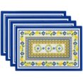 thumbnail image 1 of Lemon Summer Table Placemats for Dining 12 x 18 Inch Set of 4，Blue Yellow Boho Heat-Resistant Washable Table Non-Slip Rectangle Place Mat for Seasonal Party Kitchen Dining Table Decor, 1 of 8