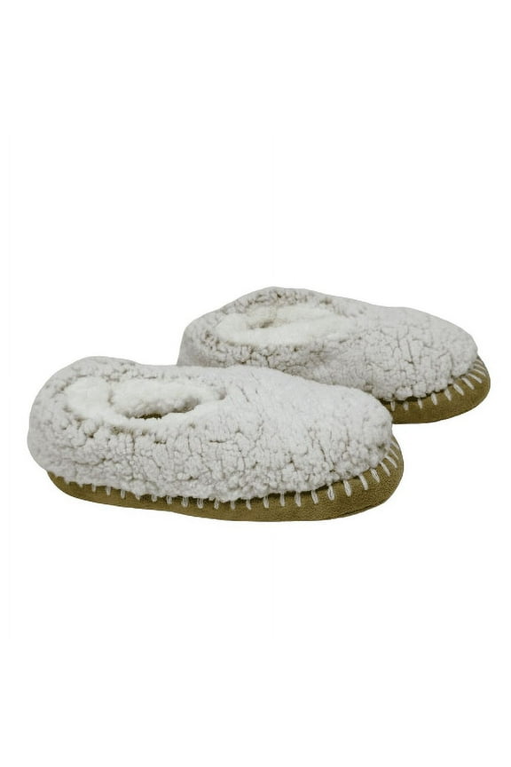 Super Soft Non Slip Grippers Plush Slipper, Light Pink S/M 5-7