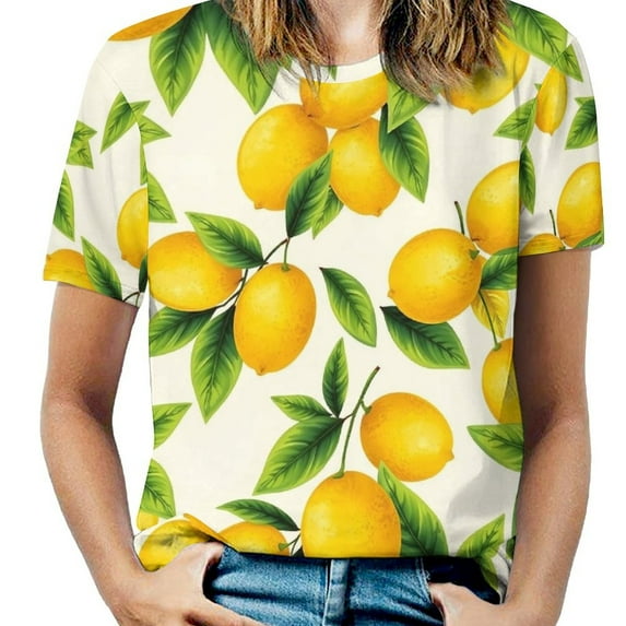 Lemon T Shirts Basic T-Shirt Short Sleeve Ladies Tee Shirt Summer Graphic Clothing