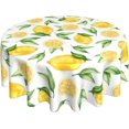 thumbnail image 1 of Lemon Tablecloth Round 60 Inch Ruitic Yellow Table Cloth Waterproof Fabric Farmhouse Tablecloths Decorative for Holiday Home Party Wedding Picnic, 1 of 6