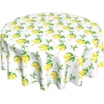 thumbnail image 1 of Lemon Tablecloth Round Tablecloth 60 Inch,Summer Floral Table Cloth Waterproof Wipeable Table Cover for Indoor Outdoor Dining Table Picnic Holiday Party Decoration, 1 of 6