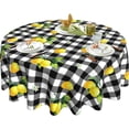 thumbnail image 1 of Lemon Tablecloth Washable Reusable Anti-Wrinkle Round Tablecloth 60 Inch for Home Parties Indoor Dinner and Outdoor Picnic Kitchen Dining Decor, 1 of 6