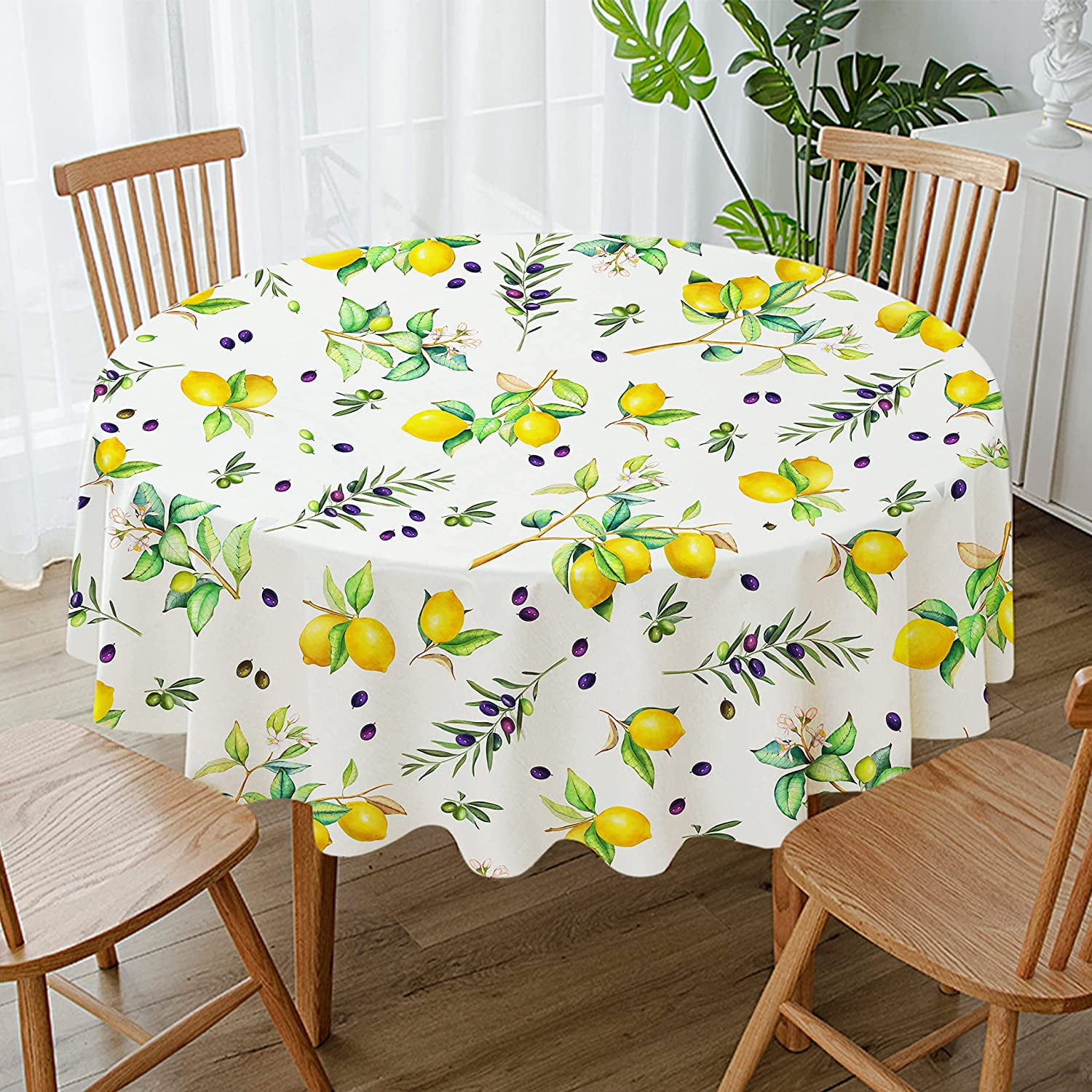 Lemon Tablecloth Yellow Lemons Table Cloth for Spring Summer Lemon Tablecloth Yellow Lemons Table Cloth for Spring Summer
