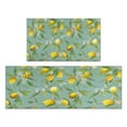 thumbnail image 1 of Lemon Teal Kitchen Rugs and Mats Sets Of 2,Kitchen Decoration Rugs,Rubber Backing Non-Slip Floor Mat for Sink Washable Waterproof Laundry Room Runner Rugs, 1 of 7